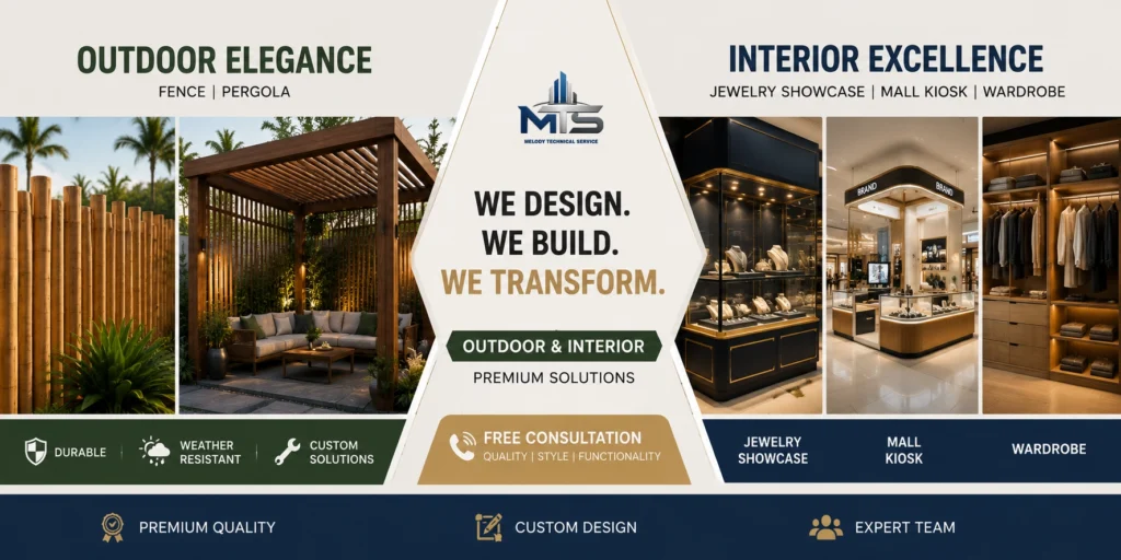 MTS Banner Premium Febrication interior and outdoor work